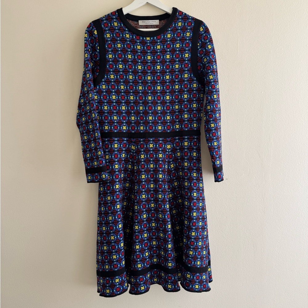 Gorgeous Philosophy di lorenzo Serafini wool dress sz 10 - Picture 5 of 14